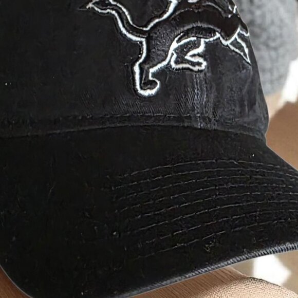 NEW ERA EXCLUSIVE (OSFA) Detroit Lions Men's Black Hat Black/White Embroidery - Picture 4 of 11